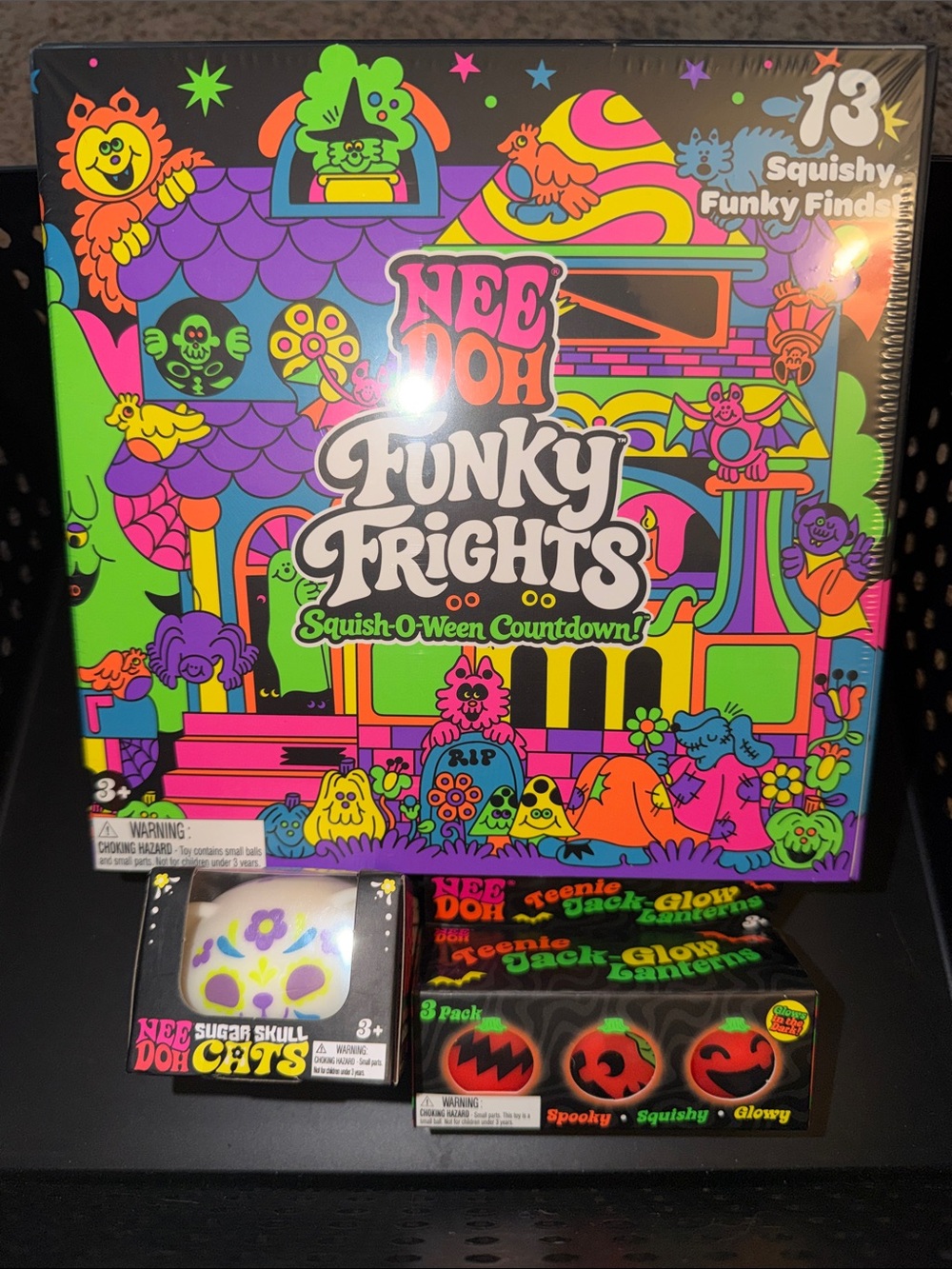 Funky Frights Squish-O-Ween Countdown Needoh Bundle Lot of 3